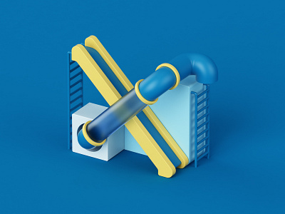 X 36 days of type 3d abstract c4d color fun isometric letter plastic