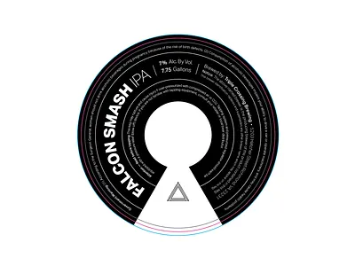 Falcon Smash Keg Collar ⟁ Triple Crossing beer branding brewery craft beer design keg keg collar triple crossing