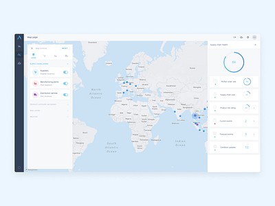 Supply chain analytics analytics app dashboard data map supply chain ui web