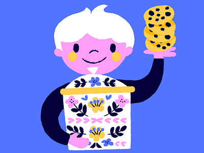 Cookie Jar character childrens book cookies floral illustration yum
