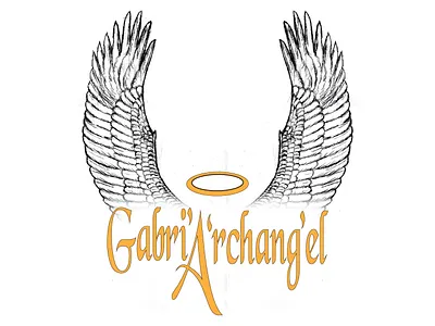 Gabri'Archangel (Gabriel Archangel) branding design diamond illustration logo name type typography vector