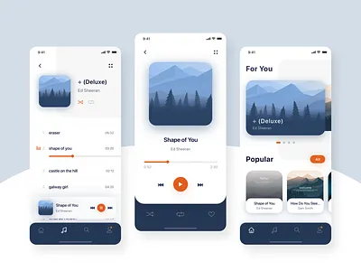 Daily UI challenge 009 ▷ Music Player app appdesign daily009 dailyui dailyui009 dailyuichallenge design interface music player musicplayer ui uidesign ux web webdesign xd