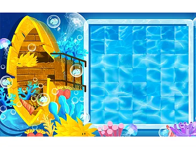 Underwater world fashion illustration ship underwater