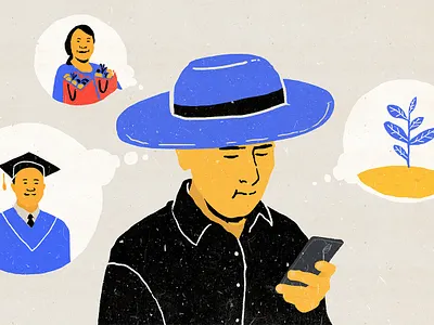 thinking farmer forastero market smartphone thinking