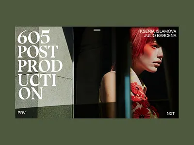 605POSTPRODUCTION HOMEPAGE beauty branding fashion fashion brand minimal typography ui uiuxdesign ux web webdesign website