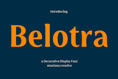 Belotra Decorative Display Font animation branding display font font fonts graphic design logo nostalgic serif font