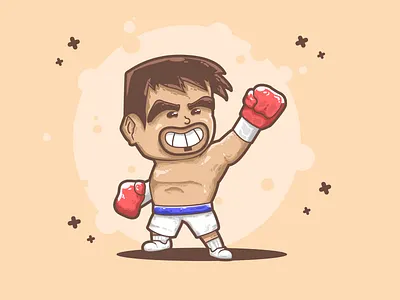 Manny "Pacman" Pacquiao character design simple illustration