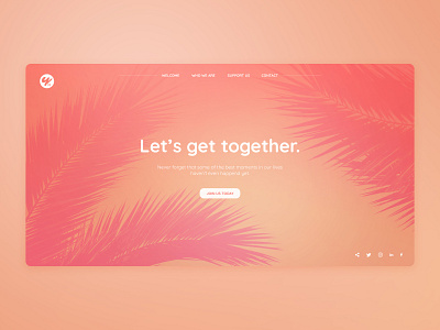 Pop of color / Landing page design hero section landing page design ui web
