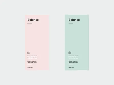 Solarise Hand Cream branding clean cosmetic cosmetic logo hand cream make up minimal simple type