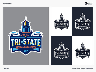 SFC – Tri-State Canyon Shootout Tournament Logo badge badge design bold brand identity branding championship clean fish fishing illustration illustrator logo logo design modern sports sports branding sports logo tournament vector