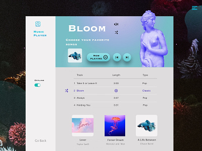 Music Player UI Design-2 7netic app design ui web