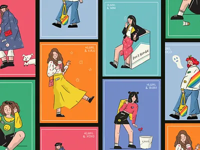 Girl illustration ui web 插图