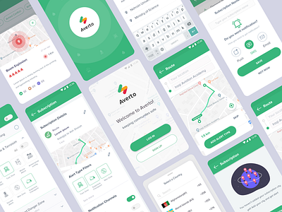 Safety App for Life-threatening Dangers alert app armed force boom explosion country destination filter illustration ios location app login page map view materialdesign notification push notification radius route safety safety app splash subscription