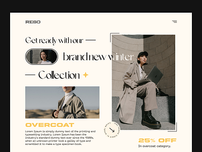 Clothing Store Website Header clothing website design fashion graphic design trendy ui ui ux ux website website design