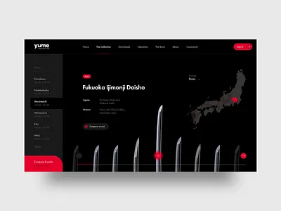Yume Collection Page app collection gallery gui interface ui uiux user experience user interface ux web webdesign webpage website