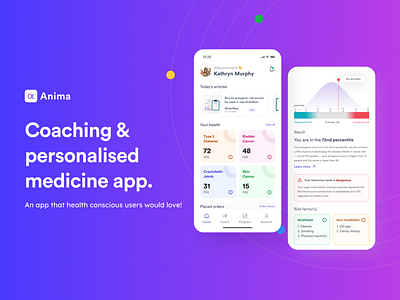 Coaching & personalised medicine app ai androif app business care clinic doctor healthcare hospital ios medicine patient service ui ux