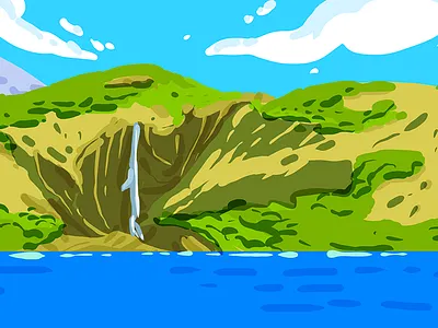 Lac d'Oo colors digitalart lacdoo landscape oo panorama paysage procreate pyrenees rough