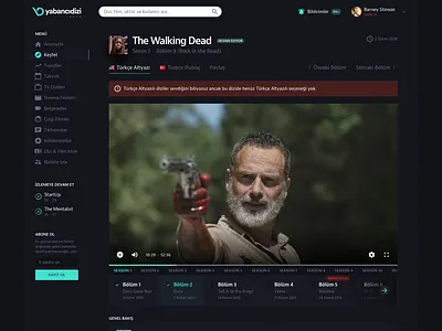 Watch button grid icon minimal netflix typography ui walking dead