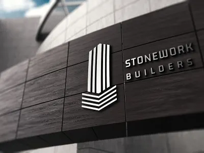 STONEWORK Builders logo branding business logo business logo design clean construction logo design flat flat logo identity logo logo design logodesign logos logotype minimalist logo realestate vector