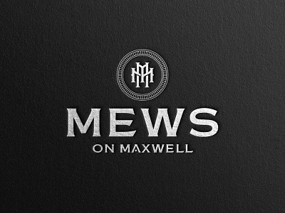 Mews on Maxwell Primary Logo brand branding graphic design identity logo logo design luxury living m monogram real estate