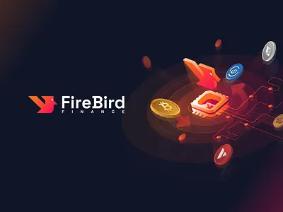 FireBird Branding: Logo Design, Visual Identity 3d illustration app illustration crypto logo dapp illustration firebird logo hi tech illustration hi tech logo logo design modern logo p2p app illustration tech logo technology illustration timeless logo web illustration