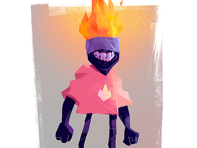 🔥 Burnie 🔥 bad guy burn character design edgy fire illustration lessismore nasty character on fire rough