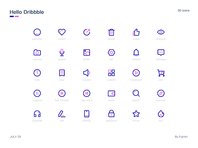 Hello Dribbble icon ui