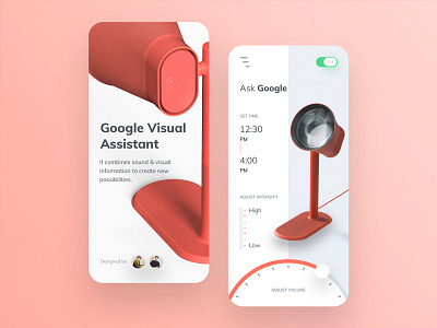 Google Visual Assistant App Design lamp mobile app mobile app design ui uidesign uiux userinterface ux design