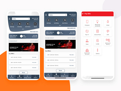 Phone payment app app design icon illustration typography ui ux vector