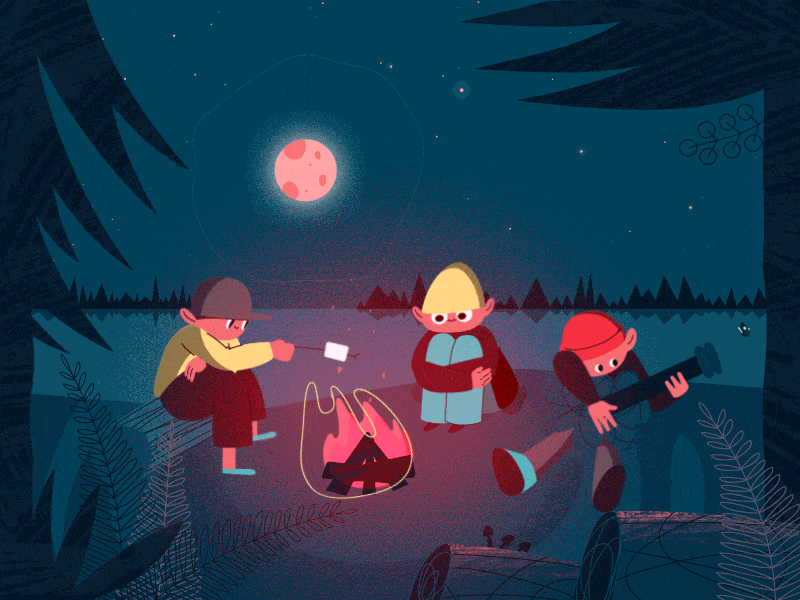 Summer Camp adobe after effects illustration motion design