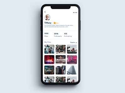 Nooflix App Profile Screen android app clean dribbble experience figma invision invite ios minimal sketch typography ui ux vector xd