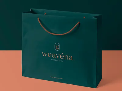Weavena - Shopping Bag blanket brand branding design good illustration logo mark sleep stationary typography