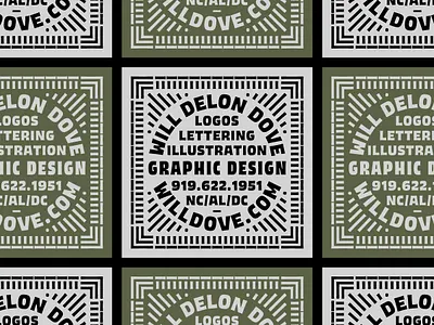 Contact Card badge border branding busniess card dove lettering lockup print design retro type typography