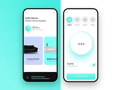 Smart Home Automation App app concept app design app development card colours concept design design app healthcare home app icons iot mobile app concept mobile app design smart home smart home app smart home dashboard ui user interface design ux