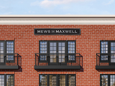 Mews on Maxwell Property Signage branding design graphic design identity logo logo design luxury living real estate signage signage design