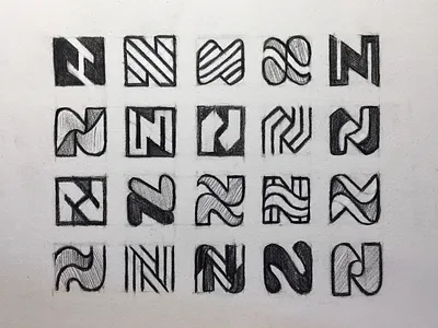 N letter Exploration 2d design exploration flat icon letter letterform logo logotype mark minimalistic monogram n negative space sign simple sketch symbol typography vector