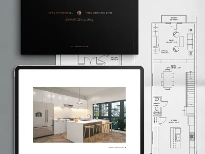 Mews on Maxwell Viewbook brand branding design editorial design graphic design identity logo logo design luxury living m monogram real estate