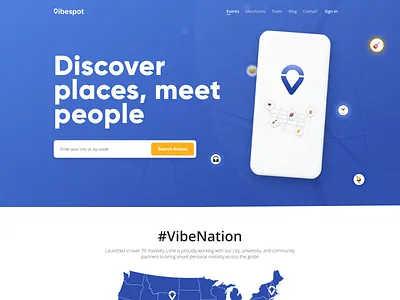Website for Find Events app application discover emoji event branding events find event head header header design map meet nation people site ui vibe vibes webdesign wesite