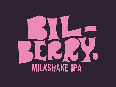 Bilberry IPA beer label colour graphic design hand drawn font hand drawn type hand made type illustration lettering typogaphy vector