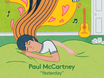 Dreams That Changed the World #1 Paul McCartney dreams dreamy illustration music simple the beatles