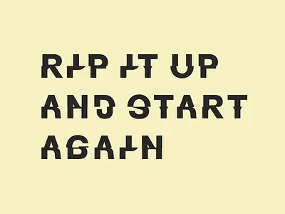 Rip It Up chopped cut experiment orange juice type type play typography