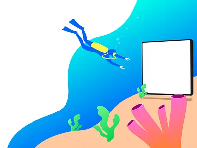 Underwater Background branding clean color concept dailyui design flat graphic illustration interface minimal ui ui ux uidesign userexperience ux ux ui vector web website