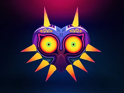 Majoras Mask Damage eyes gradient impa link majoras mask zelda