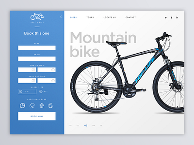 Skopje rent a bike bike daily ui ui ux web design website