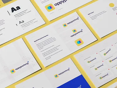 AppyParking+ (Brand) app branding campaign design graphic design guidelines icons illustration logo typography ui ux vector yellow