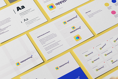 AppyParking+ (Brand) app branding campaign design graphic design guidelines icons illustration logo typography ui ux vector yellow