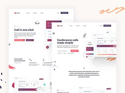 Brring — Site Release brring calling conference designer user experience homepage marketing site messaging saas tech together ui ux website