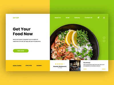 Eat's Up - Restaurant Landing Page Template creative design designer homepage landing restaurant template ui ui kits web