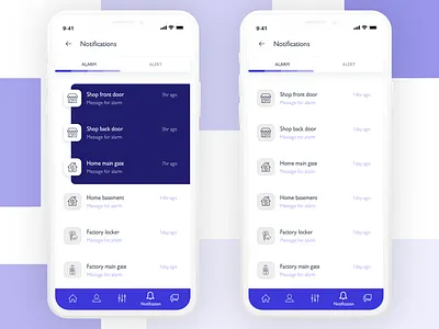 #Notification - IOT Hours Management Mobile App android app design app design clean ui ios minimal ui design uxdesign