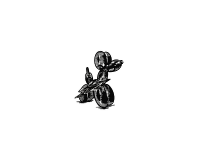 Ballon Dog Glitch art black branding clean design digital illustration engraving engravingart illustration illustrator letters lines minimal procreate procreateapp type vector